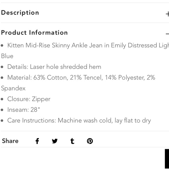 SAM EDELMAN KITTEN MID-RISE SKINNY ANKLE JEAN - Picture 5 of 5